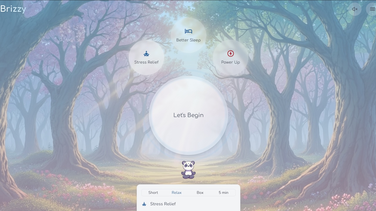 Brizzy - Breathing Web App with AI Coach Screenshot